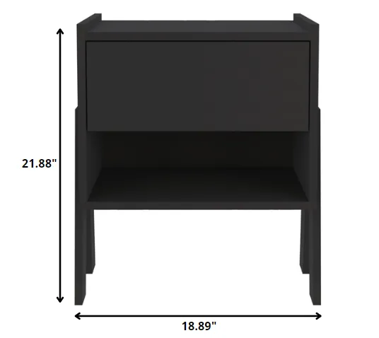 18.89" Rectangular One Drawer With Manufactured Wood Top By Homeroots