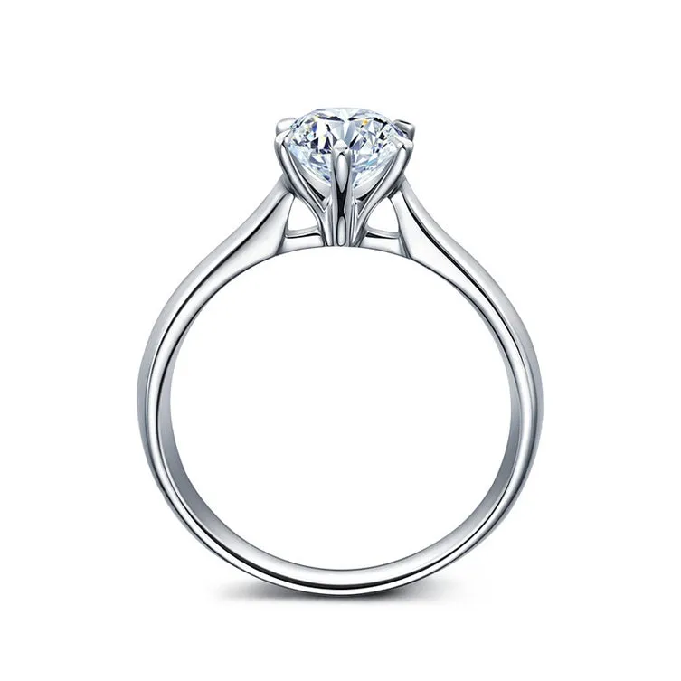 18CT White Gold Brilliant Cut Semi Diamond Mount