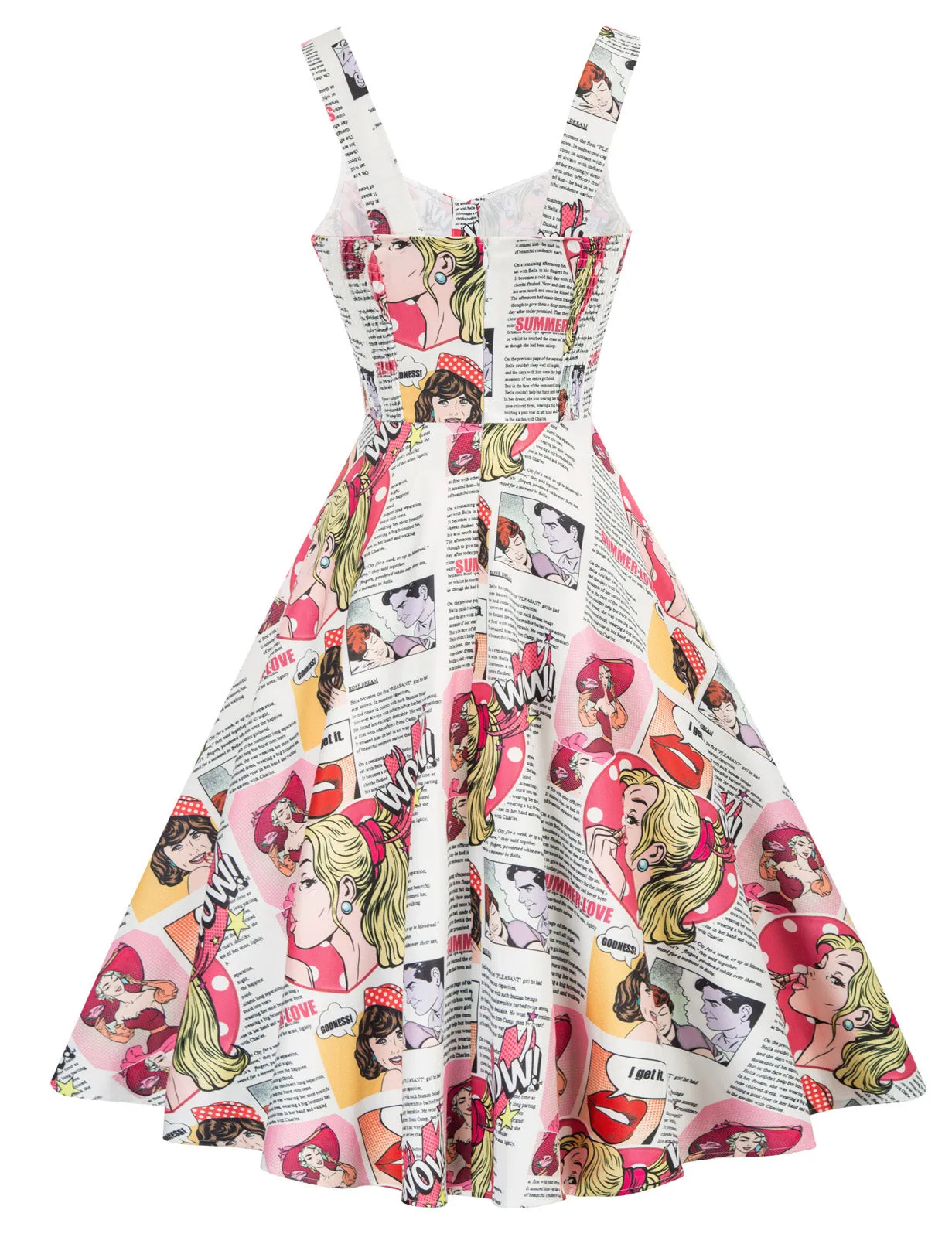 1950s Retro Vintage Sleeveless Homecoming Dresses Cocktail Party A-Line Dress