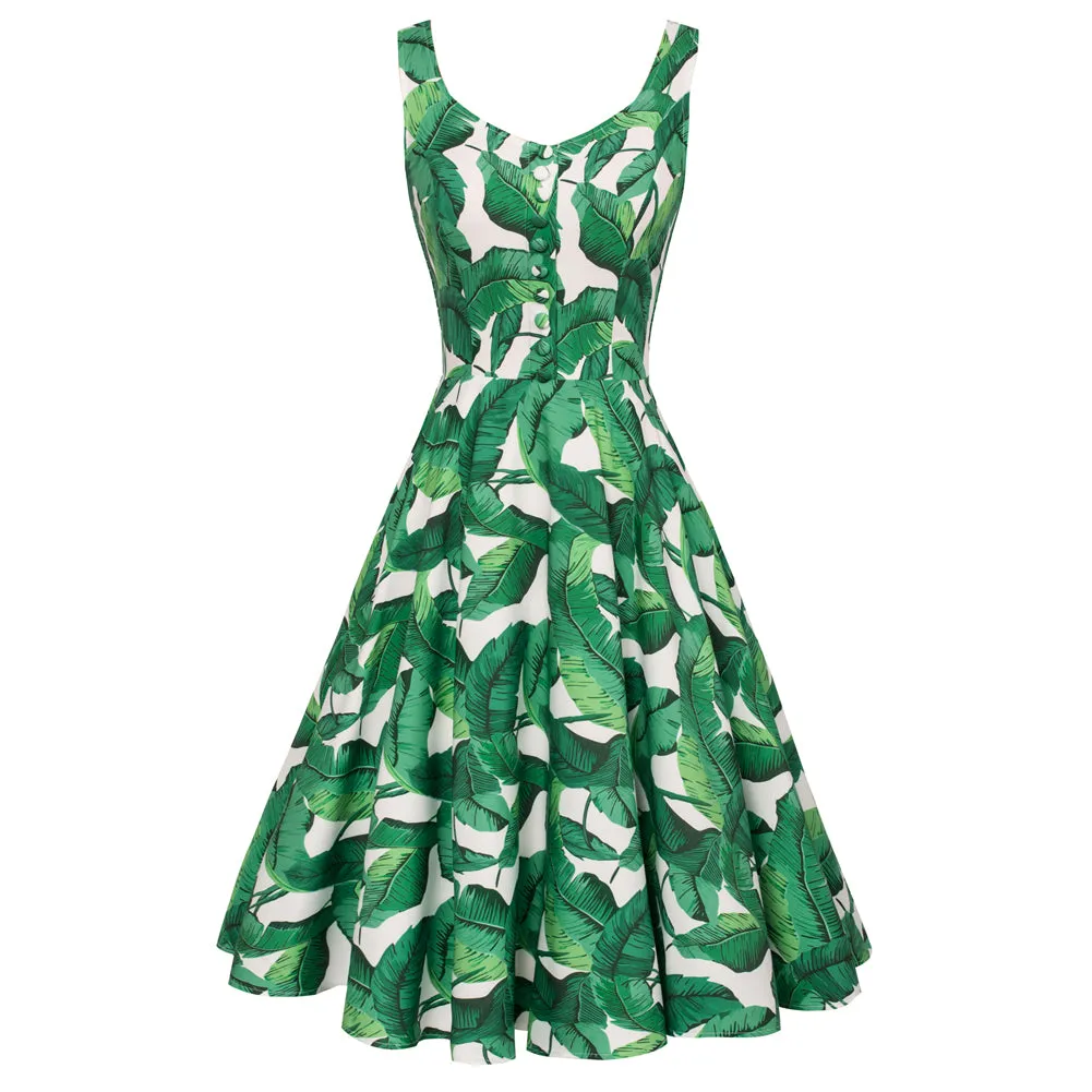 1950s Retro Vintage Sleeveless Homecoming Dresses Cocktail Party A-Line Dress