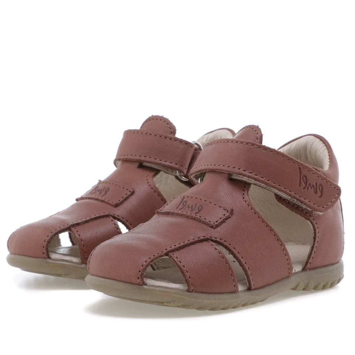 (2199-18) Emel brown closed sandals