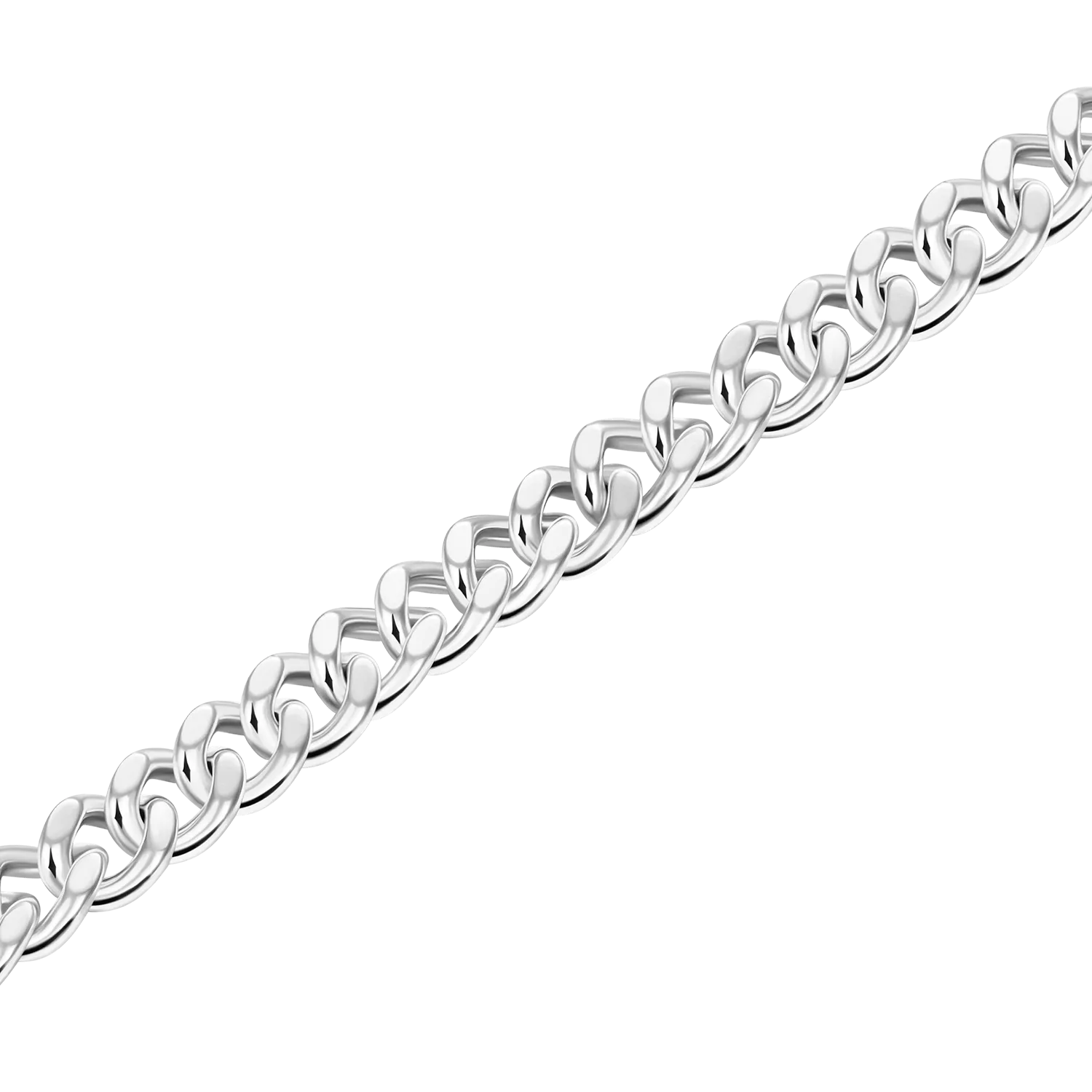 3.5mm Miami Micro Cuban Curb Bracelet - White Gold