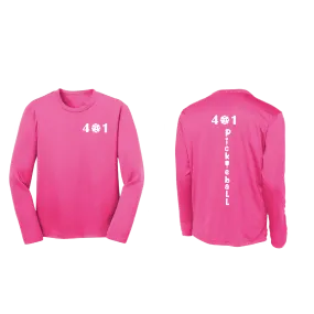 401 Pickleball Club | Youth Long Sleeve Athletic Shirt | 100% Polyester