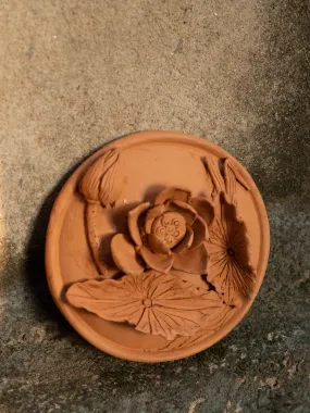 A Blooming Lotus: Terracotta Plate by Dolon Kundu