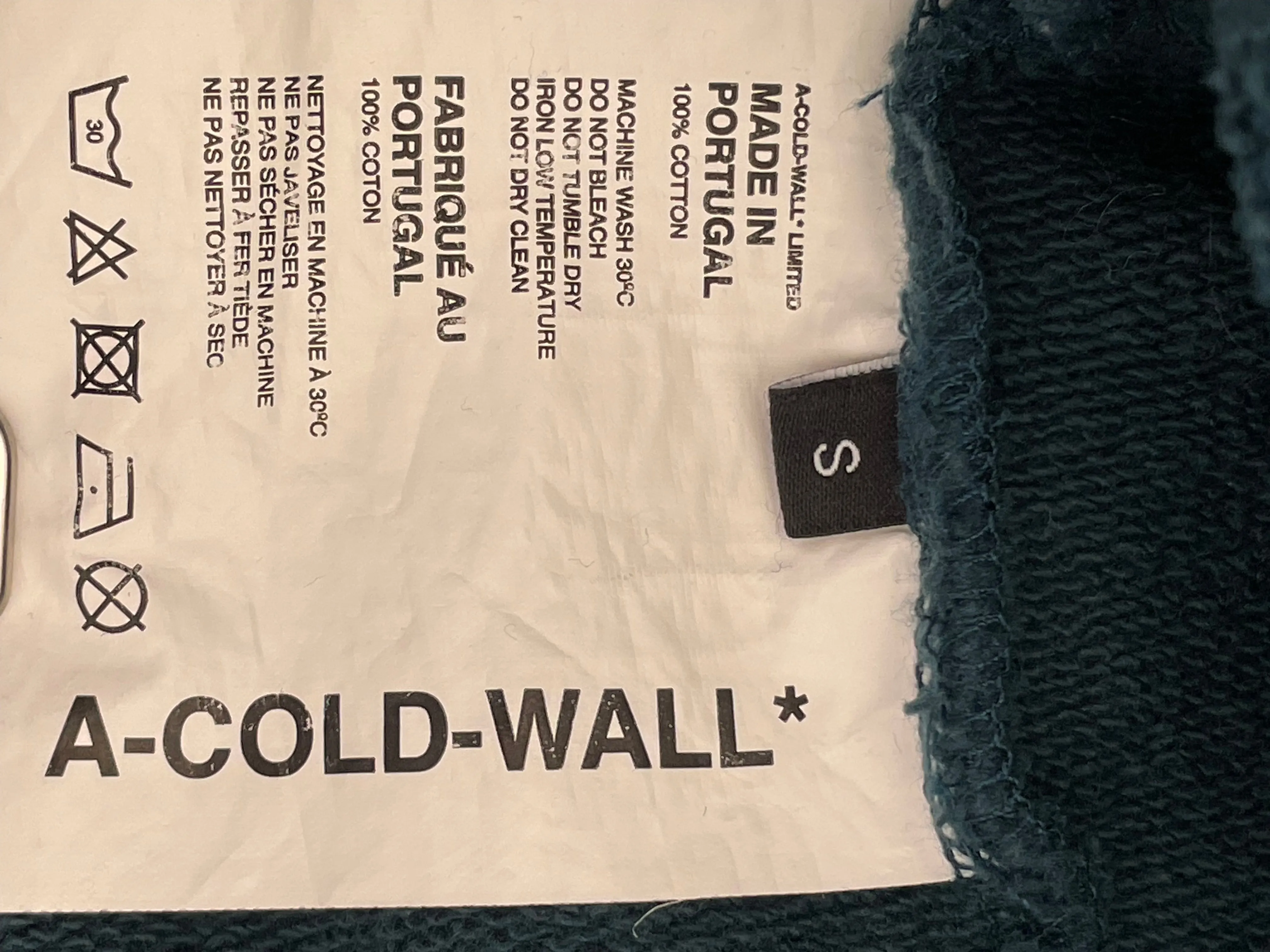 A-COLD-WALL/Hoodie/S/Cotton/GRN/