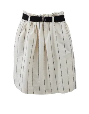 A-Line Skirt With Paillette Stripes