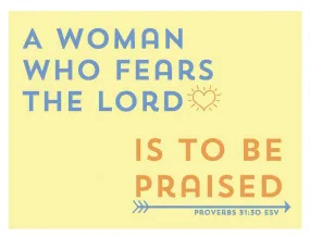 A Woman Who Fears the Lord Greeting Card