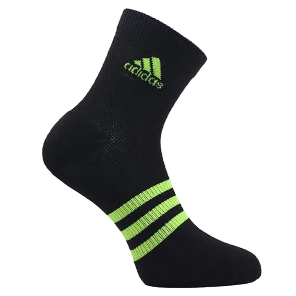 Adidas Men's Half Cushion Ankle Socks (Royal Solar Red/White/Black Solar Yellow)