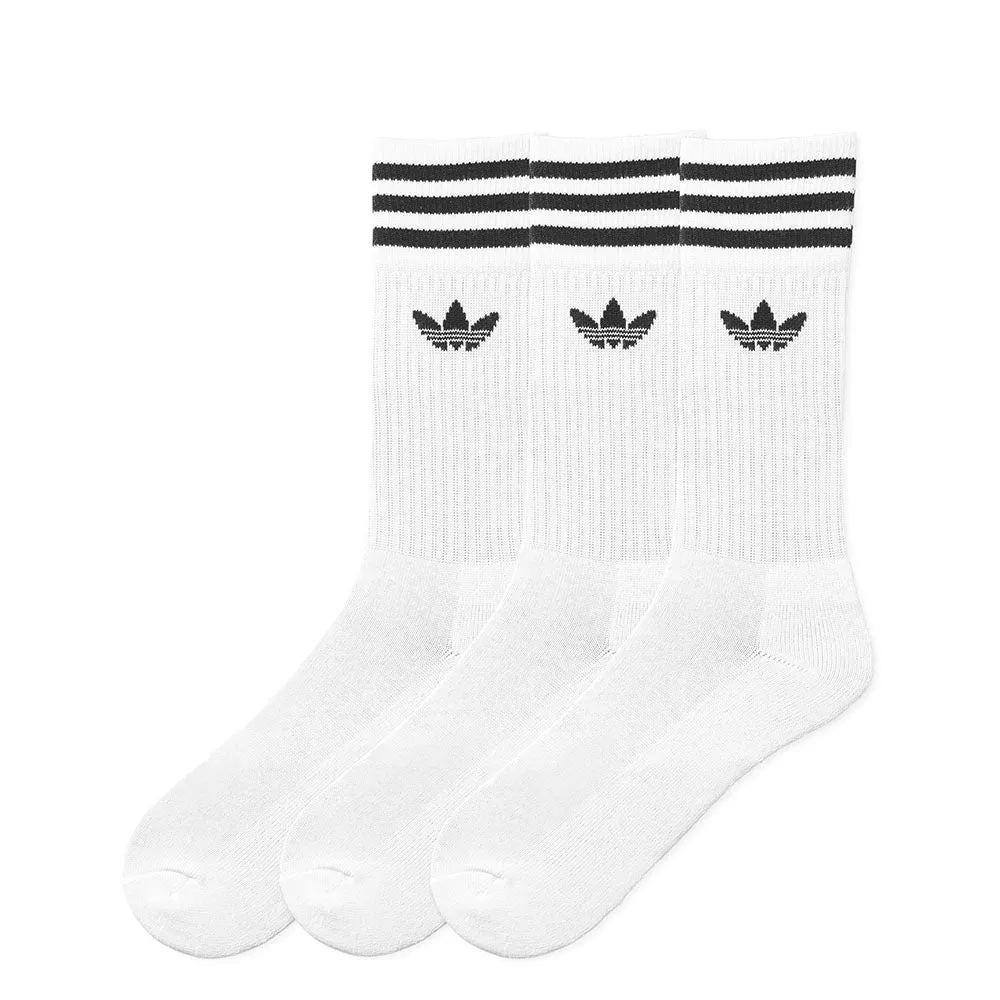 Adidas - Solid Crew 3 Pack Socks White/Black