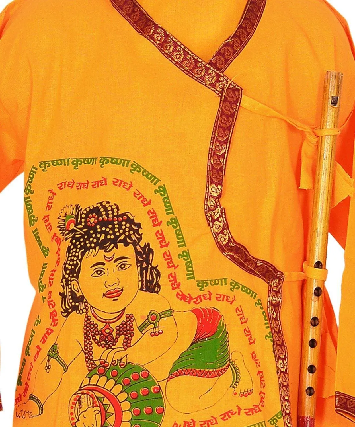 Ahhaaaa Kids Ethnic Yellow Krishna Dress Dhoti and Kurta For Kids Boys