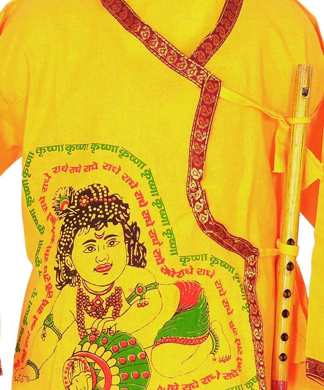 Ahhaaaa Kids Ethnic Yellow Krishna Dress Dhoti and Kurta For Kids Boys