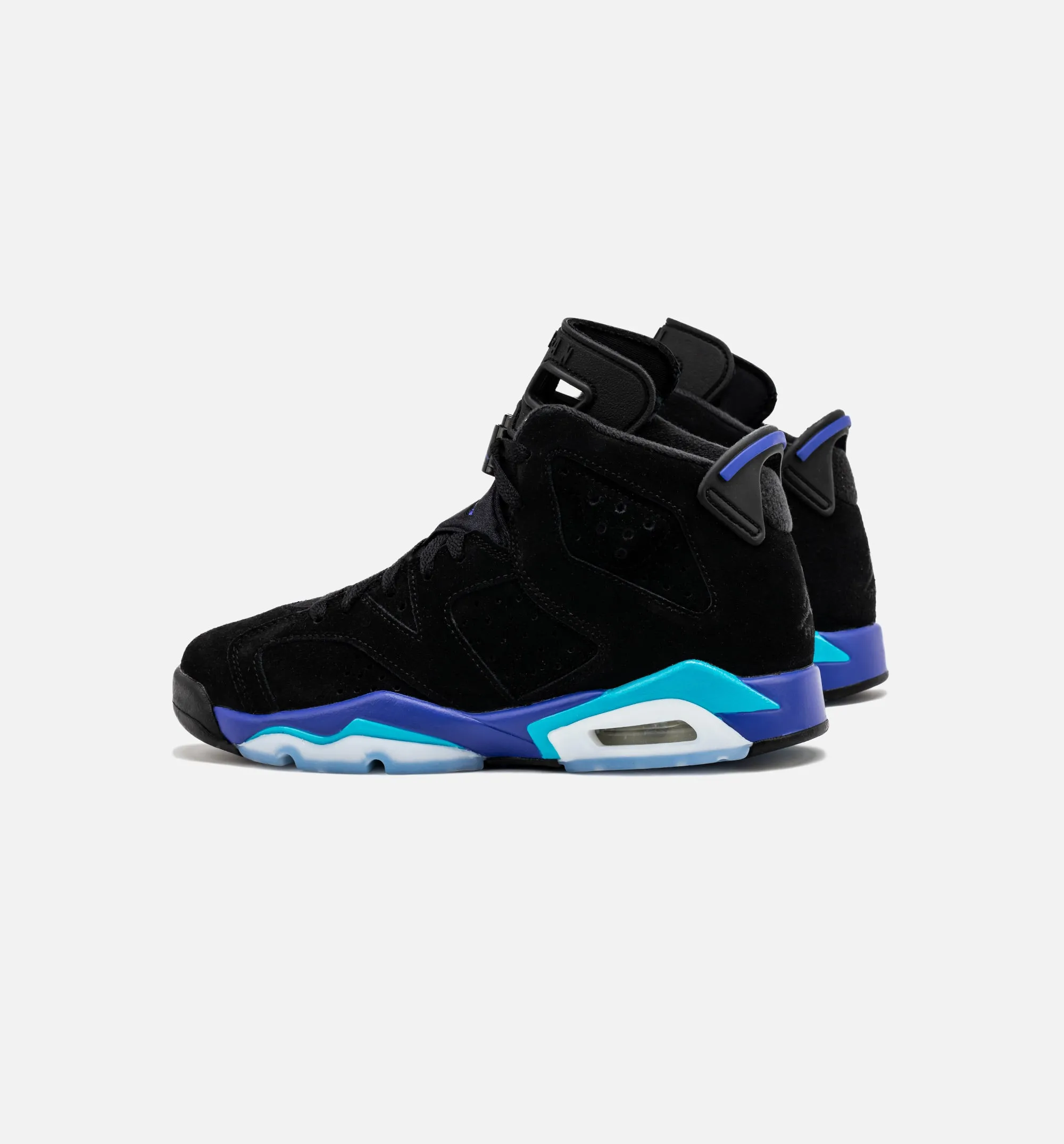 Air Jordan 6 Retro Aqua Grade School Lifestyle Shoe - Black/Aquatone/Bright Concord