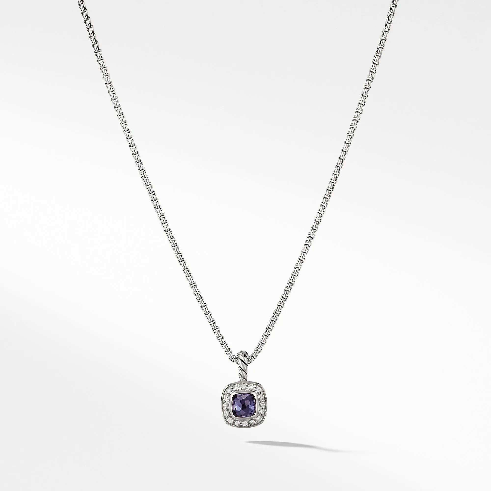 Albion Kids Necklace with Black Orchid and Diamonds, 4mm