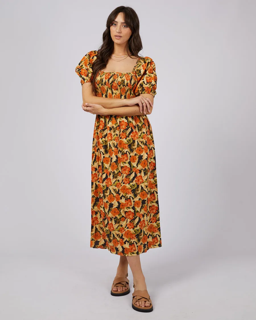 All About Eve Margot Floral Shirred Dress Print