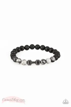 All About The Present Black Lava Rock Bracelet - Paparazzi Accessories