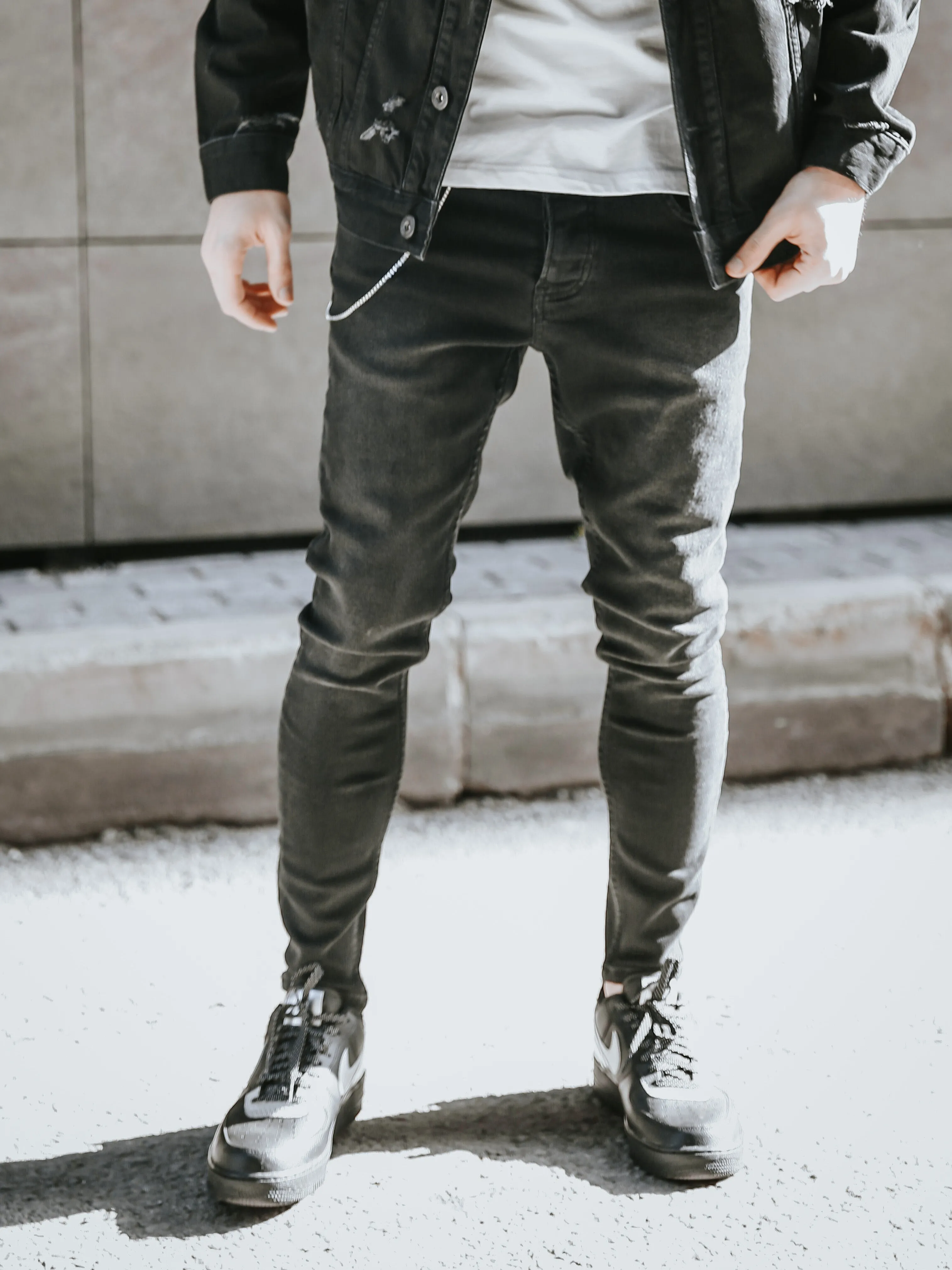 All Black Denim Jeans