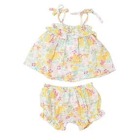 Angel Dear Ruffle Top Short Set Spring Meadow