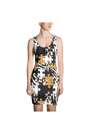 Animal Print Puzzle Sublimation Dress