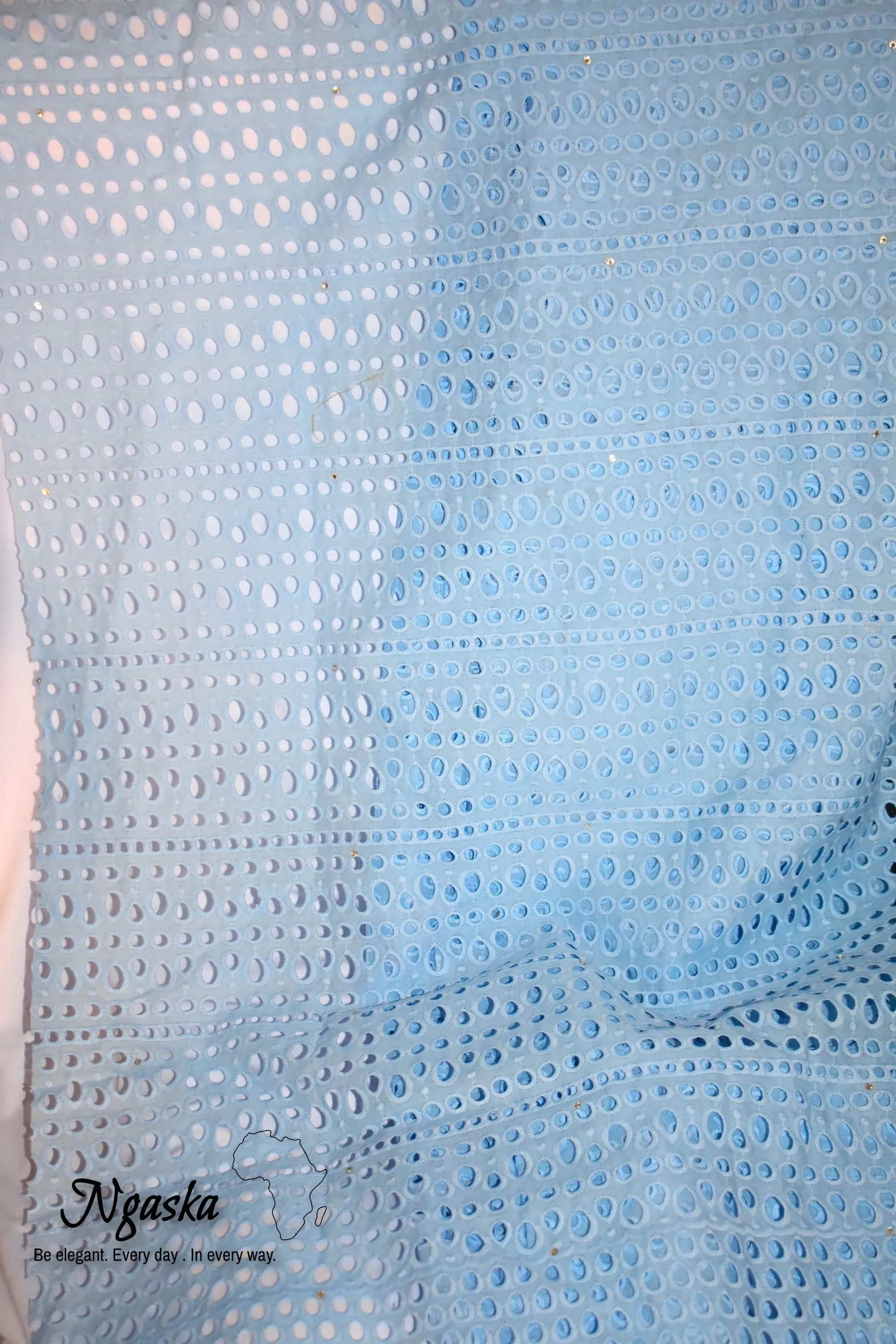 Baby Blue Lace Fabric Fabric - BBL 1