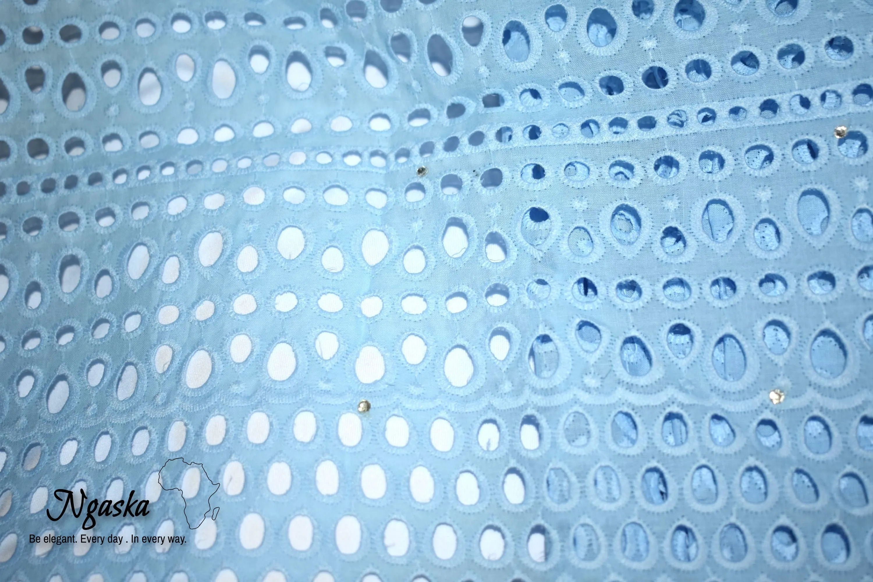 Baby Blue Lace Fabric Fabric - BBL 1