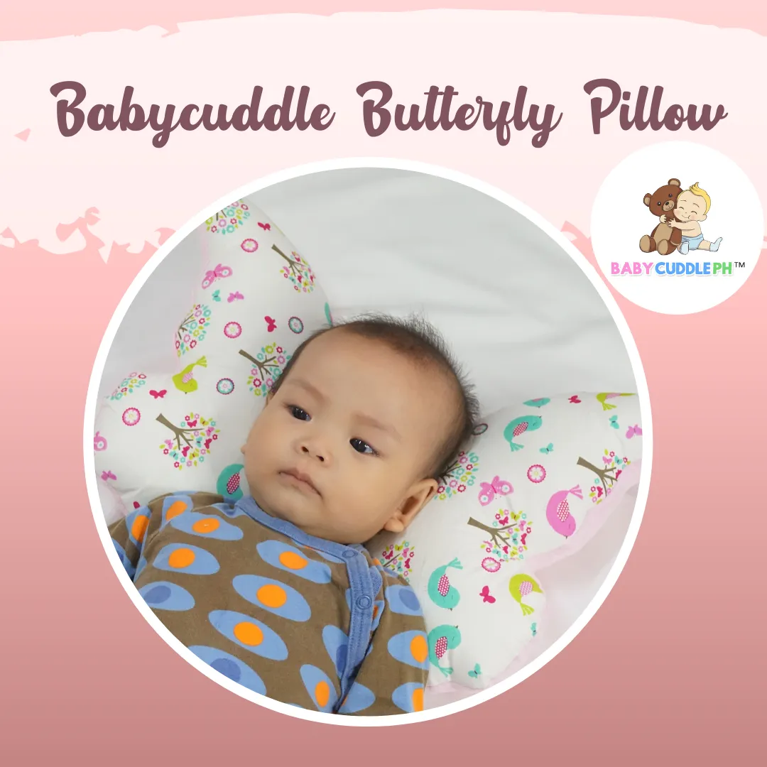 Babycuddle Butterfly Pillow - Anchor Stripes in White