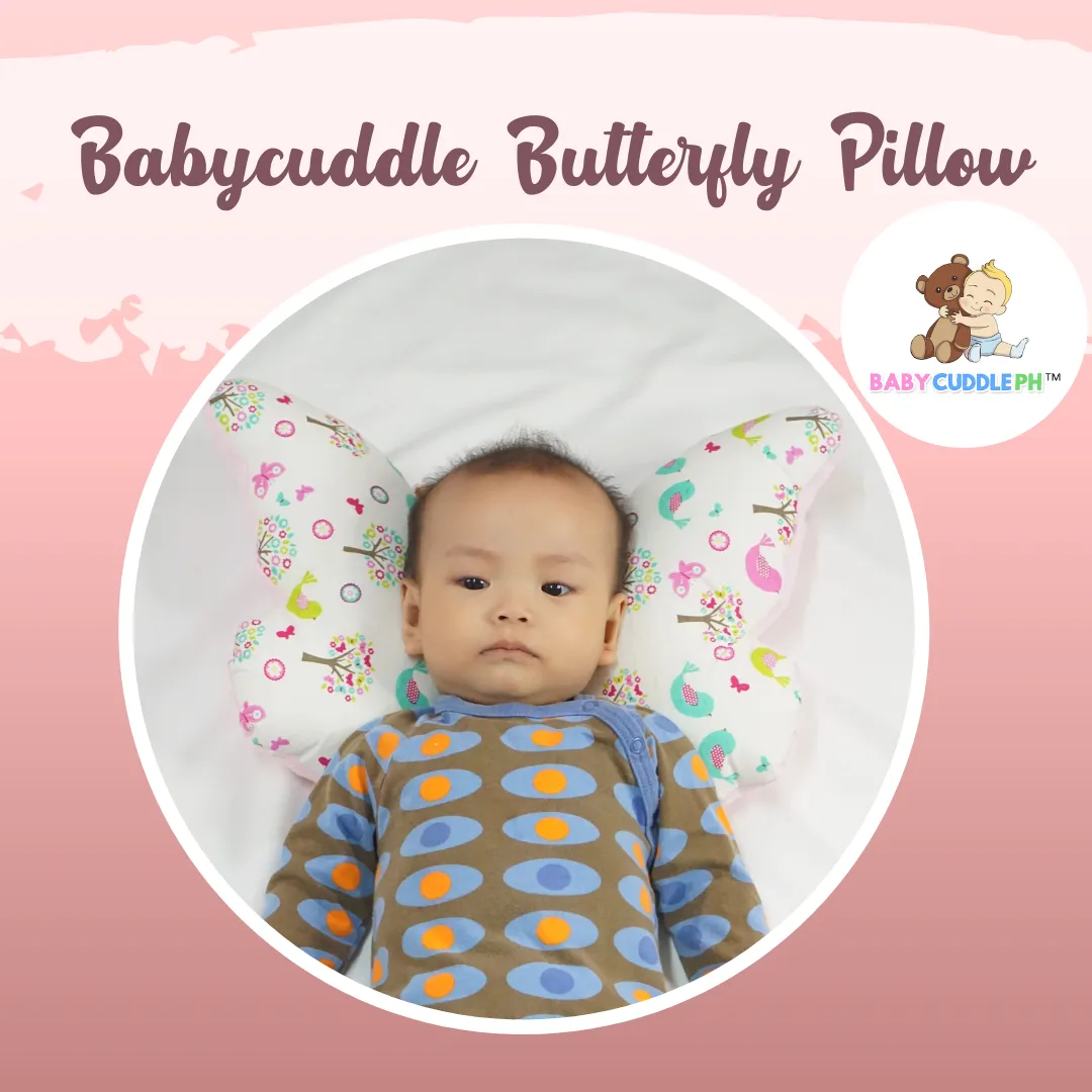 Babycuddle Butterfly Pillow - Anchor Stripes in White