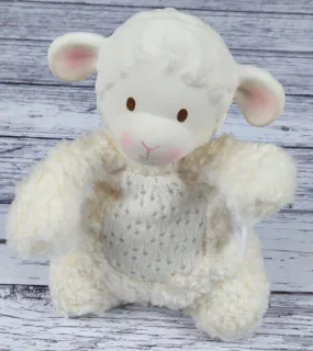 Bahbah the Lamb Baby Soft Toy w/ Natural Rubber Teether Head