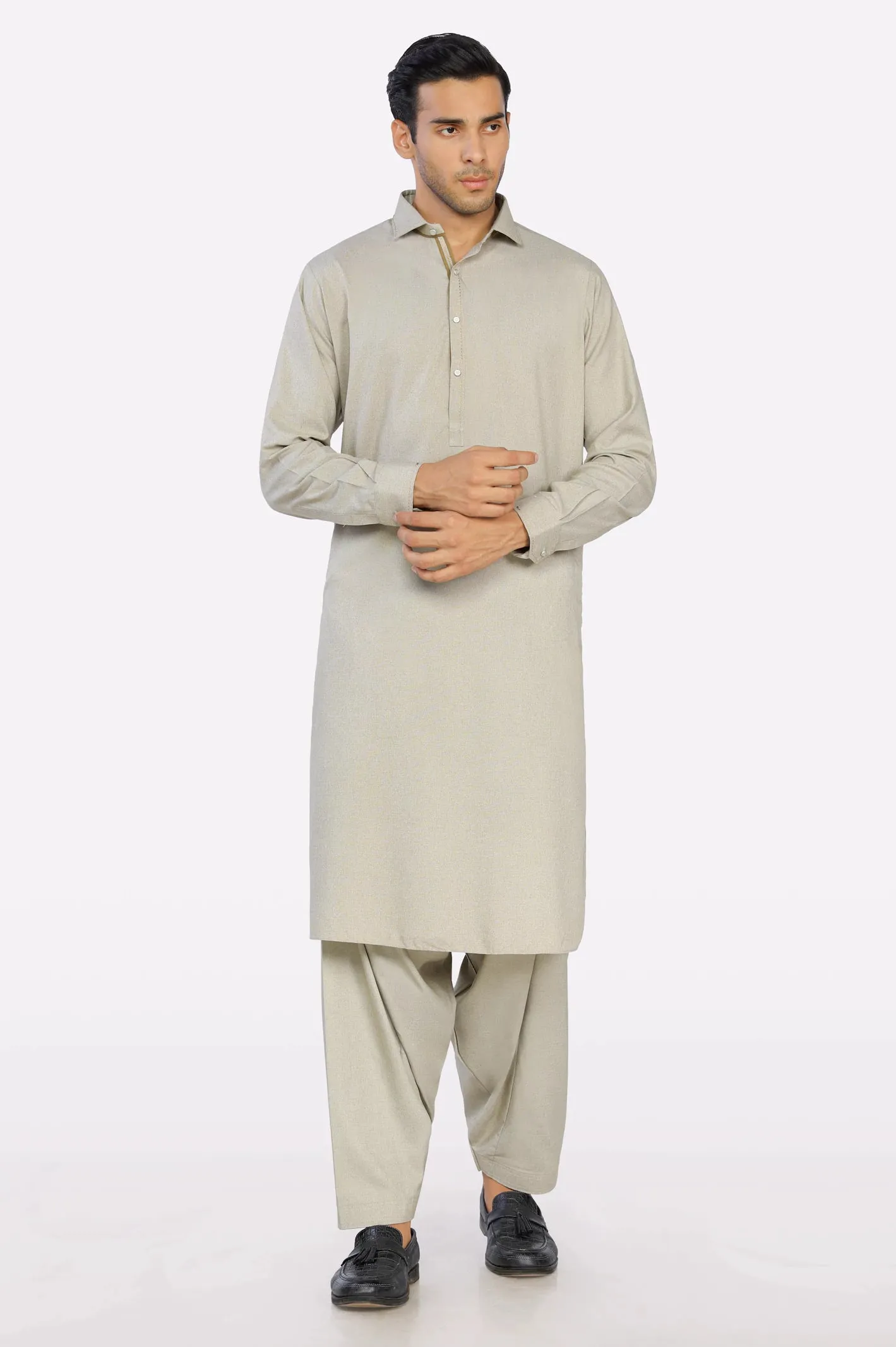 Beige Wash & Wear Shalwar Kameez