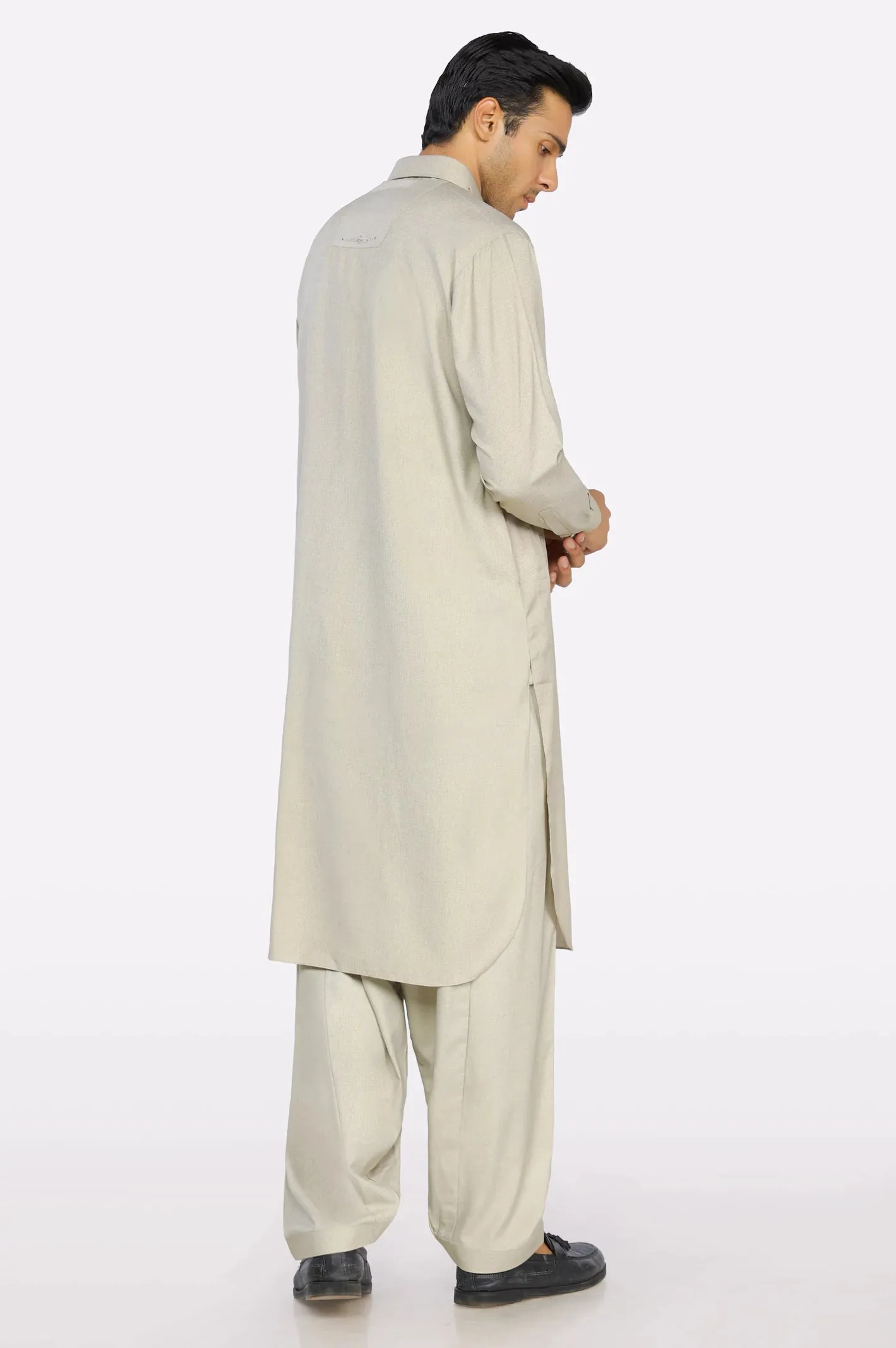 Beige Wash & Wear Shalwar Kameez