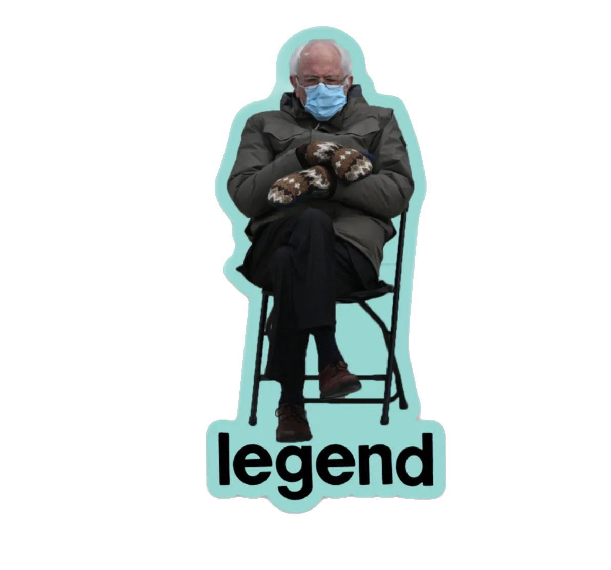 Bernie on a Chair - Legend Sticker