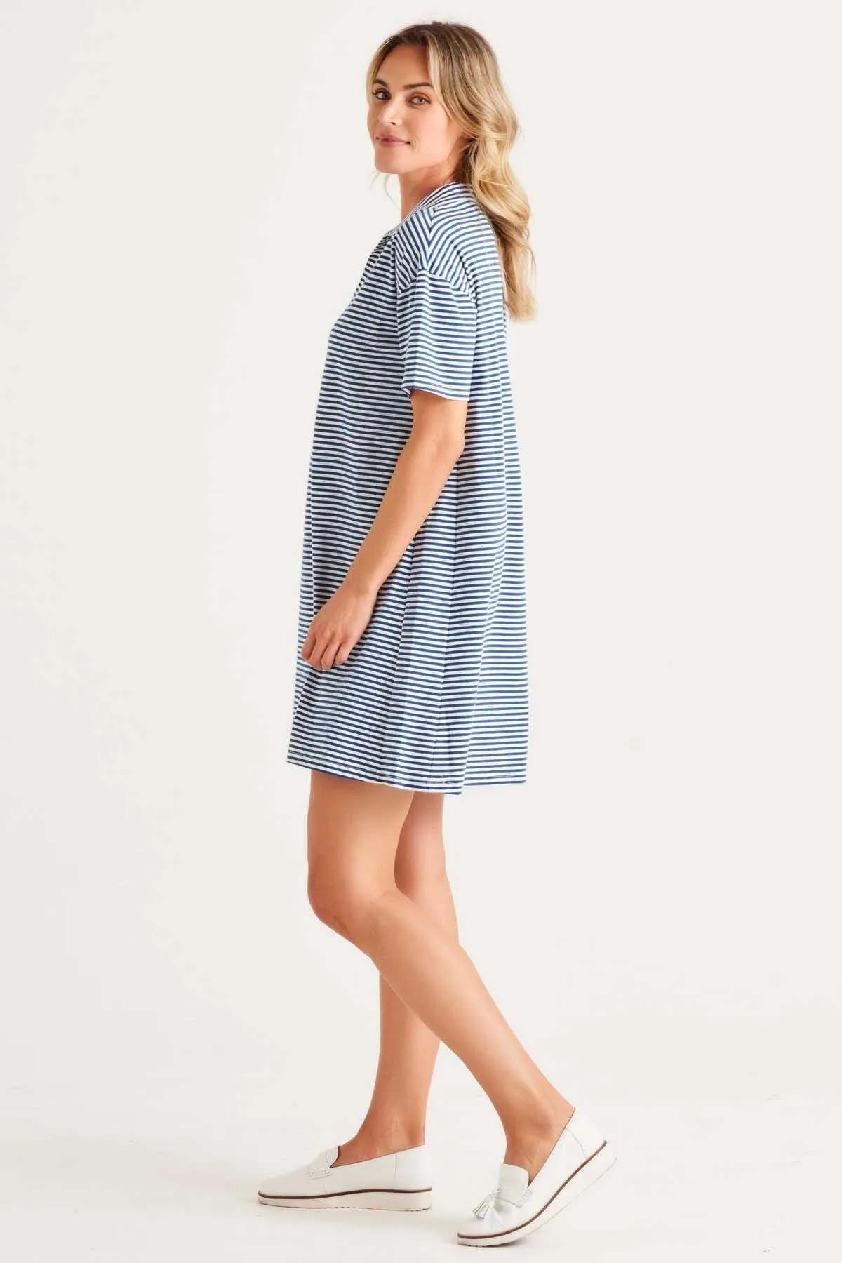 Betty Basics Deana Polo Dress in Persian Stripe