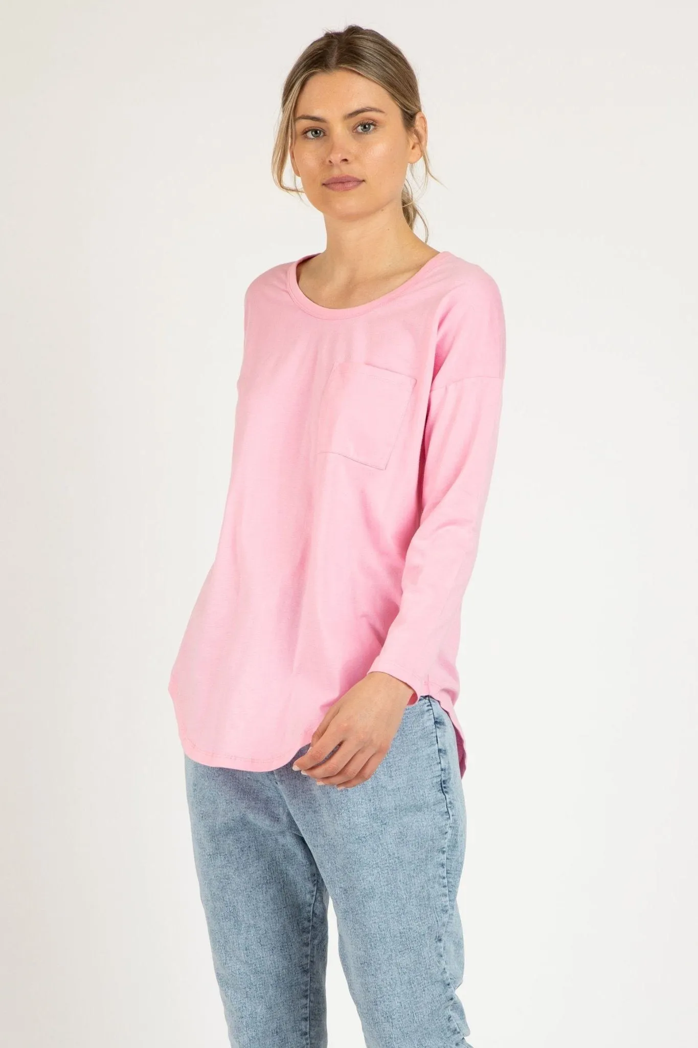 Betty Basics Phoebe Top in Floss Pink