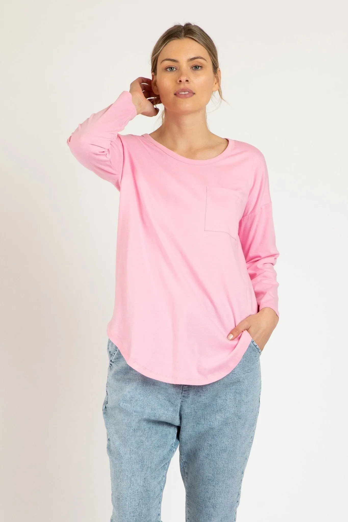 Betty Basics Phoebe Top in Floss Pink