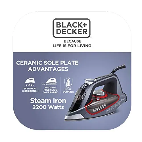 Black   Decker BD BXIR2202IN 2200-Watt Steam Iron (Grey)