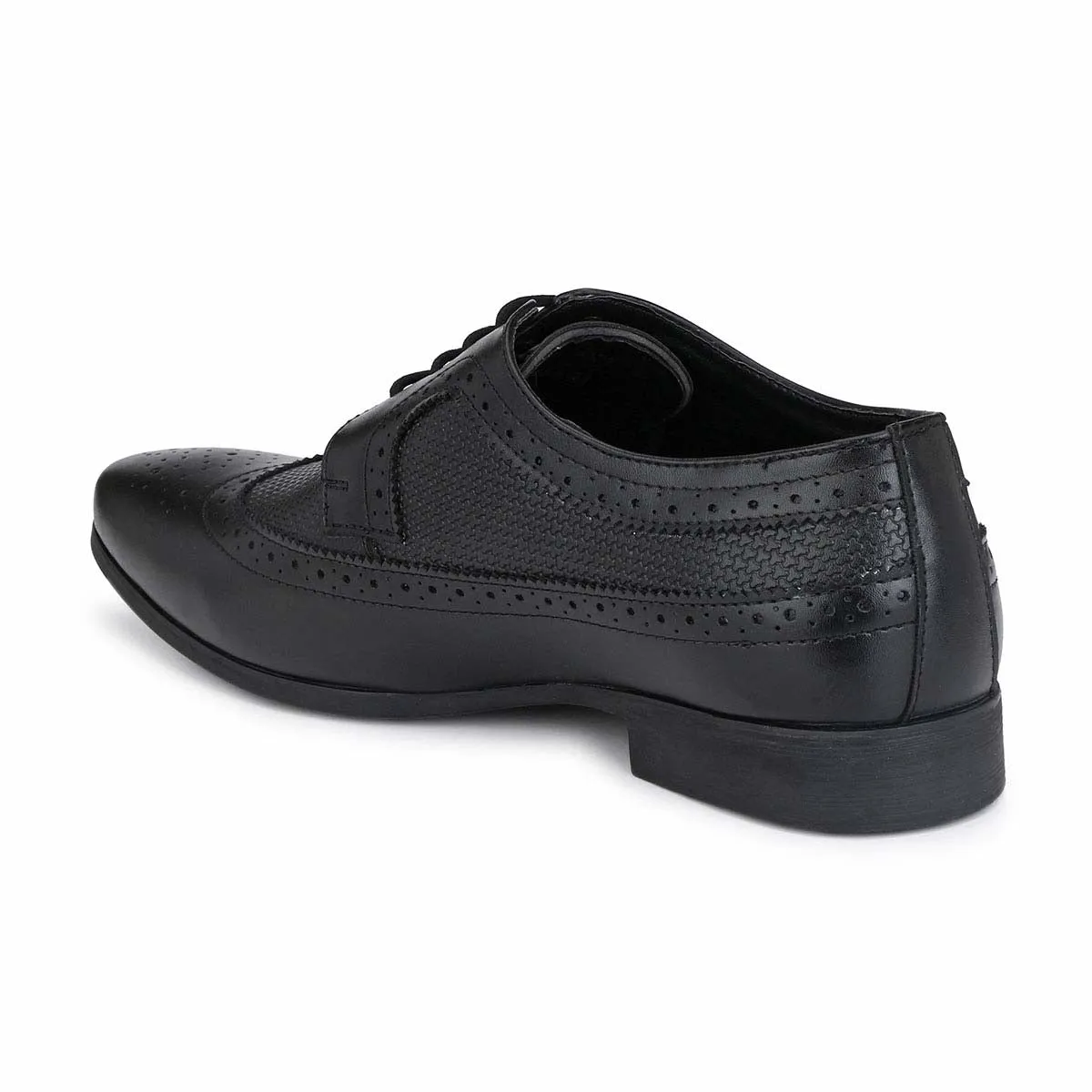 Black Lace up Brogue Shoes