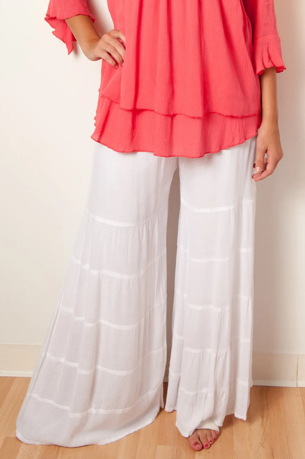 Black Tiered Flare Pants