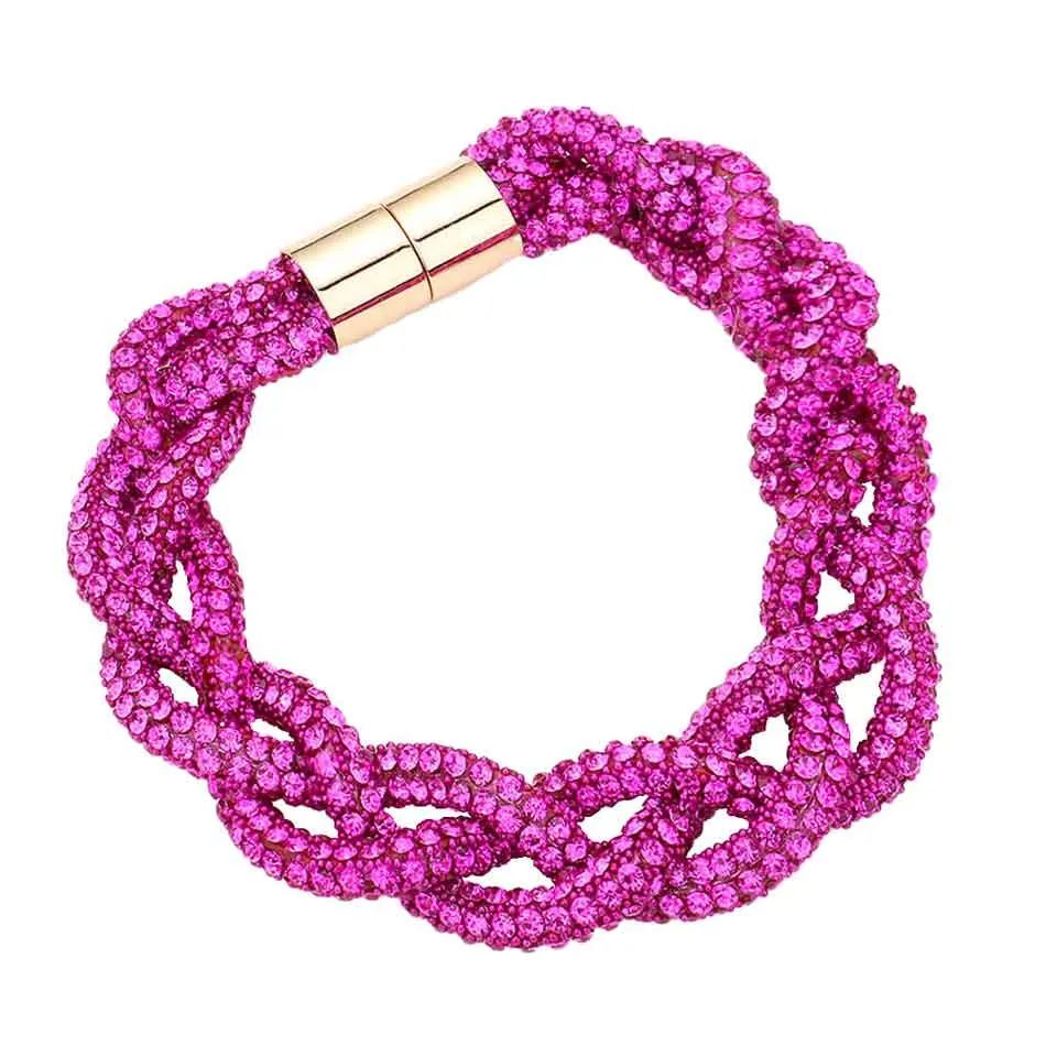 Bling Braided Magnetic Bracelet