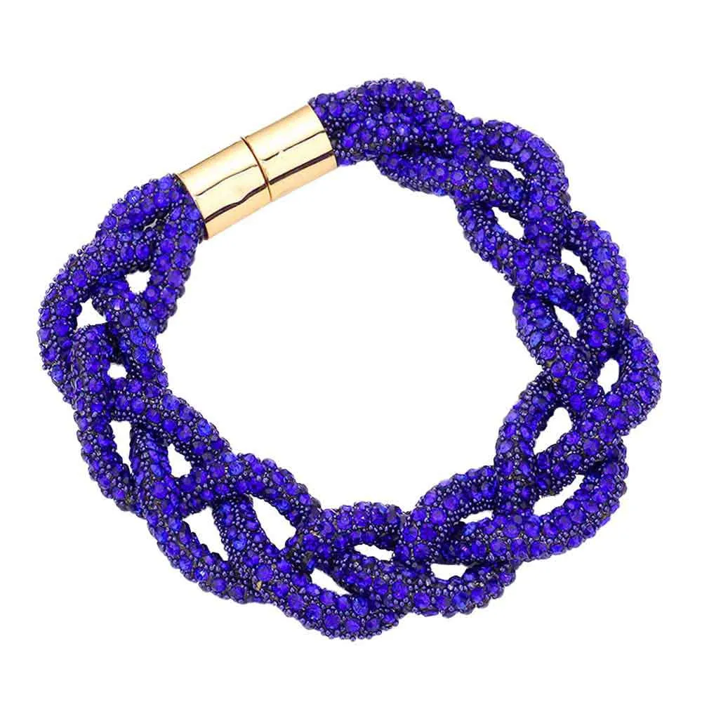 Bling Braided Magnetic Bracelet