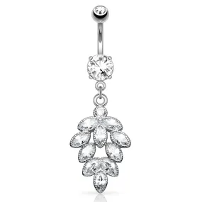 Bordeaux Grape Vine Belly Ring