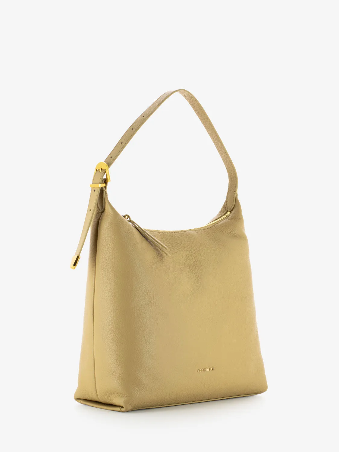 Borsa a spalla in pelle granata fresh beige