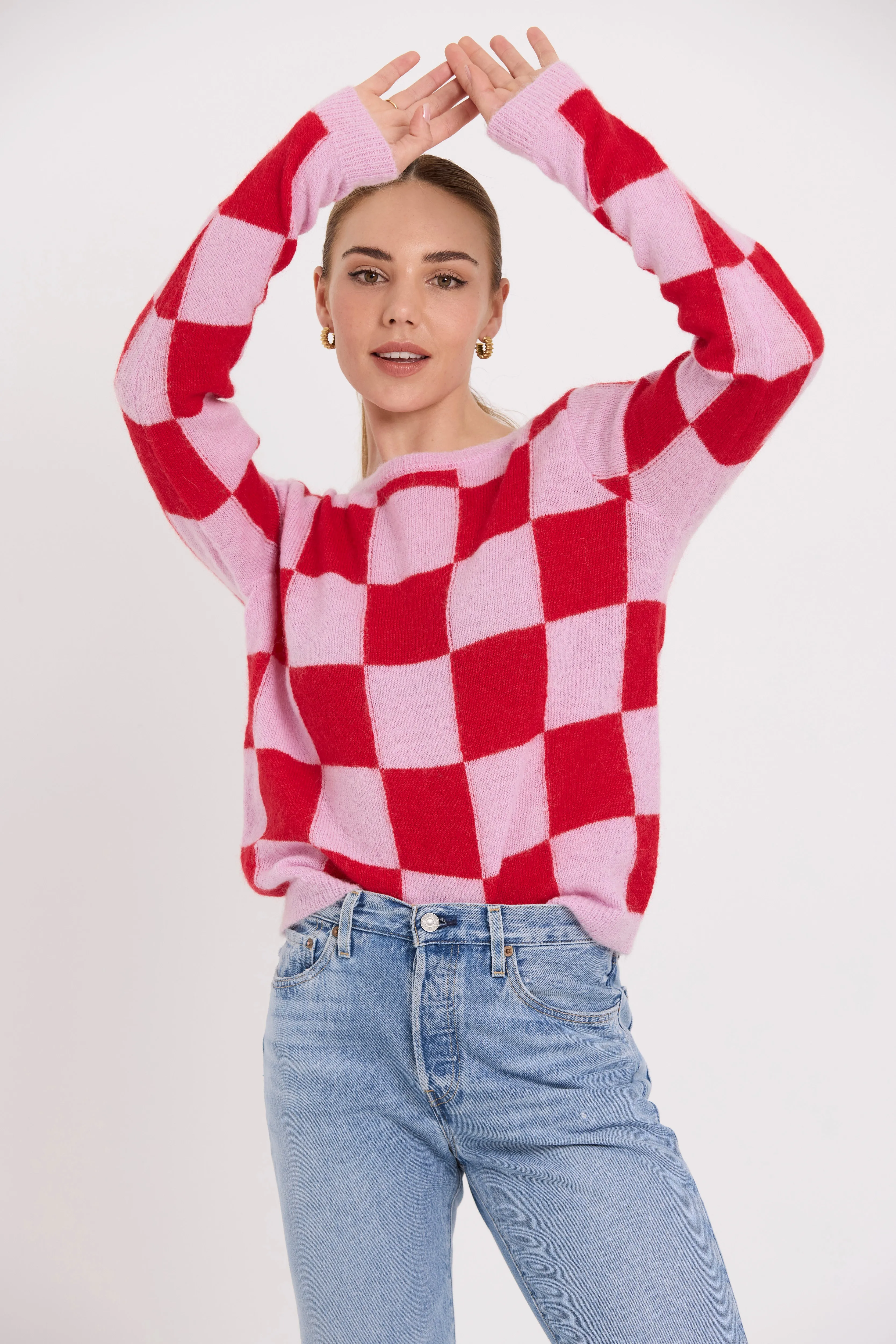 Box Jumper | Red Check