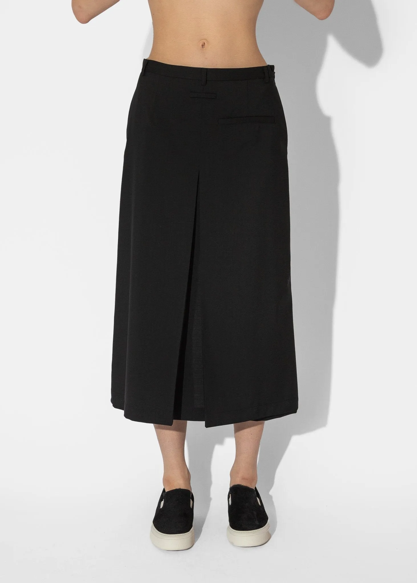 Box Pleat Skort in Black