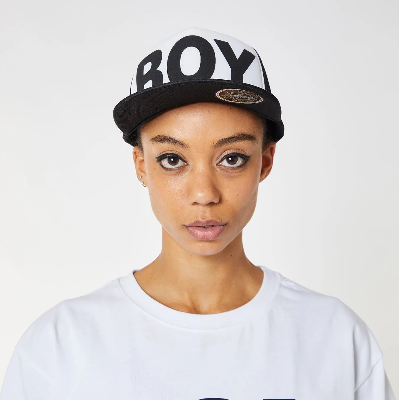 BOY LONDON MESH SNAPBACK WOMENS - BLACK/WHITE