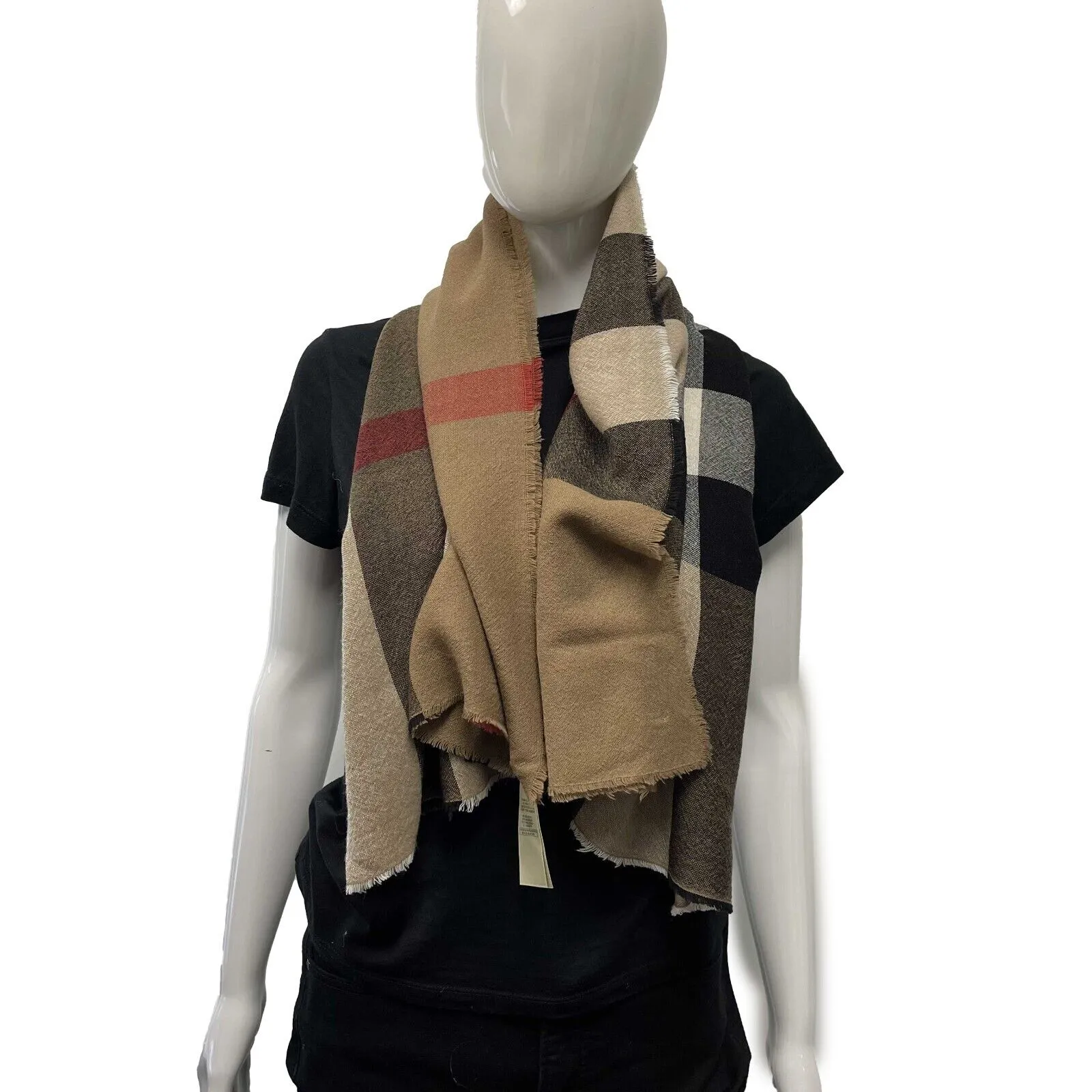 Burberry - Merino Wool House Check Square Scarf - OS