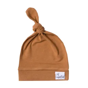 Camel Newborn Top Knot Hat