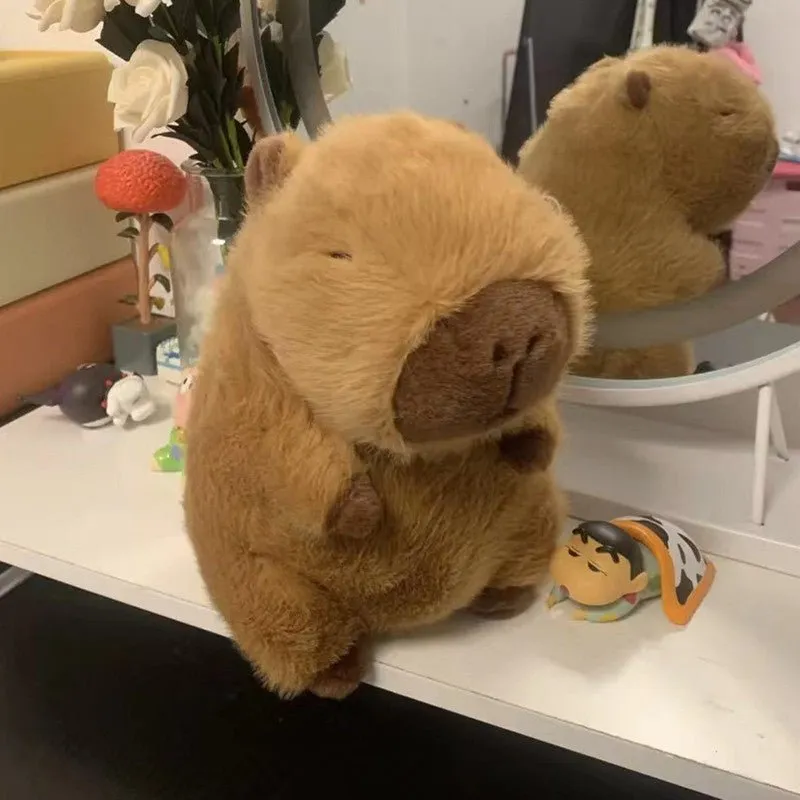 Capybara with Turtle Backpack Doll Plushie