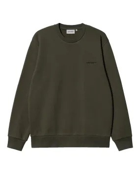 Carhartt Wip Script Embroidery Sweat Cypress