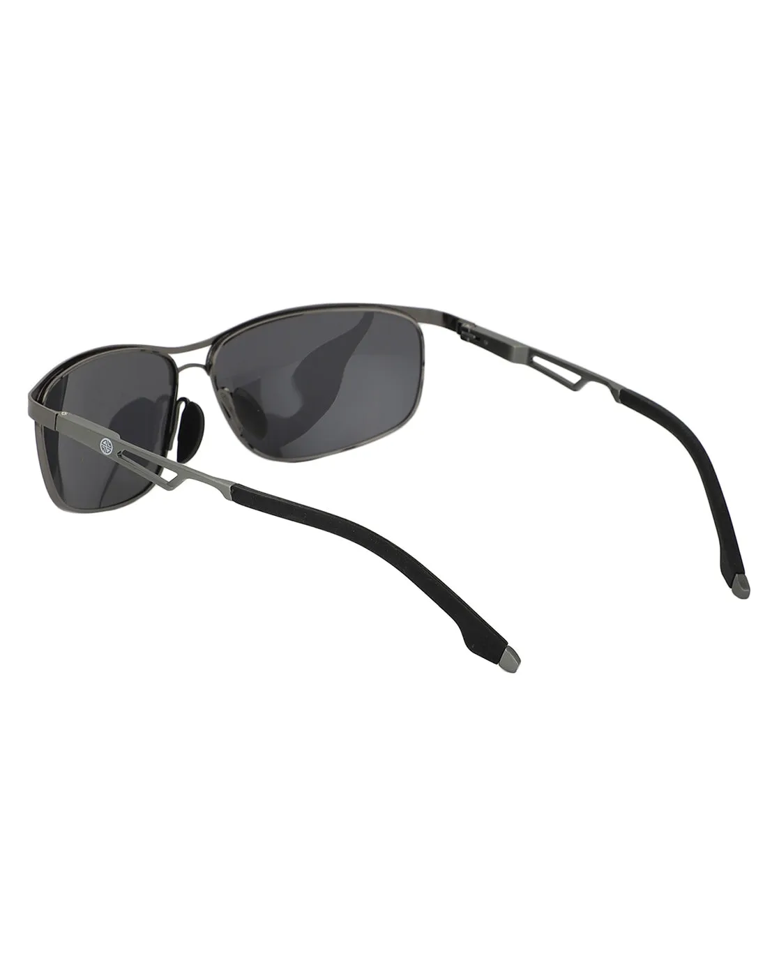 Carlton London Metallic Toned Black Polarised And Uv Protected Lens Mens Sports Sunglasses For Men