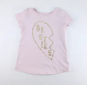 CARTERS BESTIES PALE PINK & GOLD TEE 6/6X VGUC