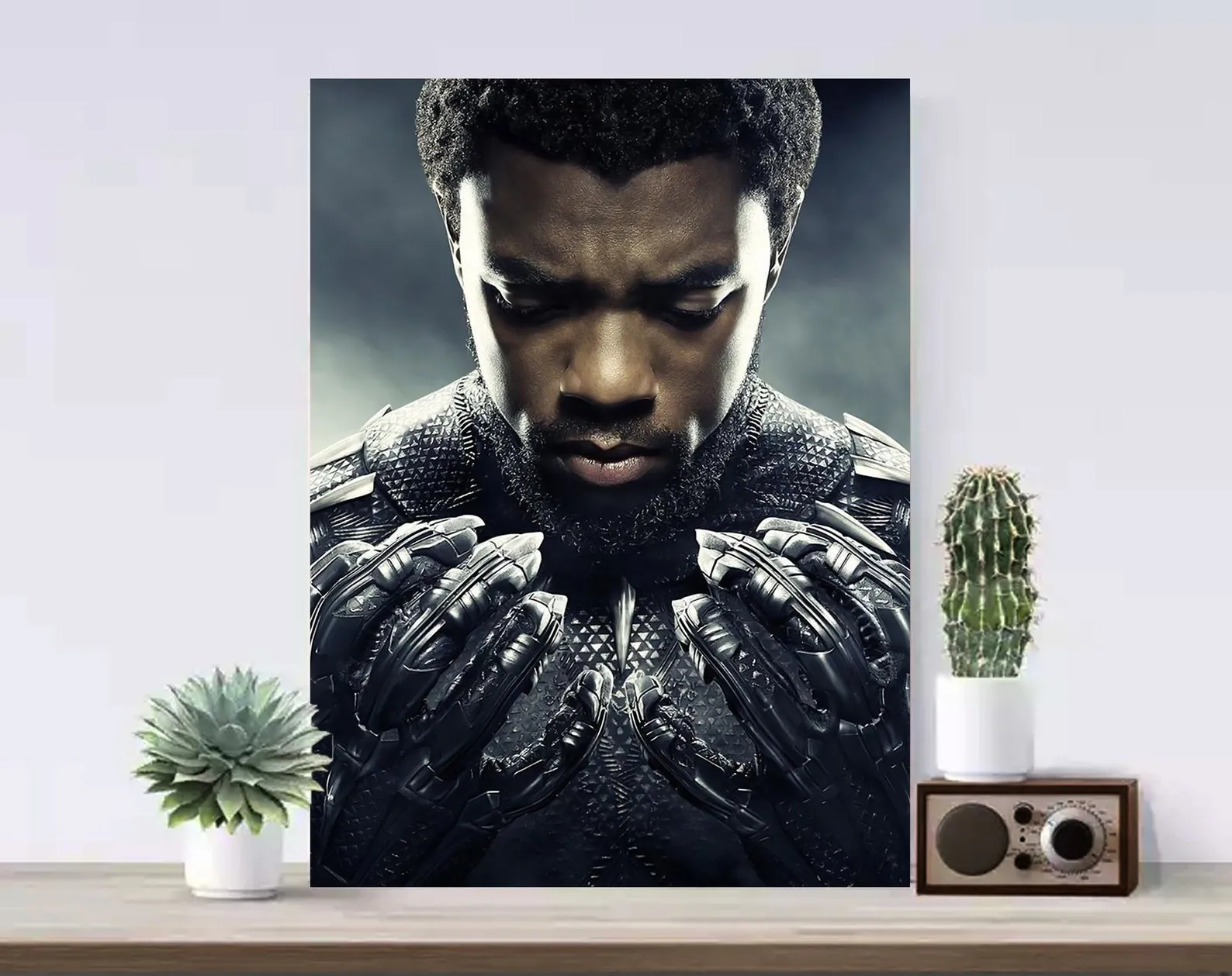 Chadwick Boseman Poster, Black Panther Canvas Rolls, Custom Canvas, Home decor, Wall Hanging, Hollywood Actor Chadwick Boseman Poster